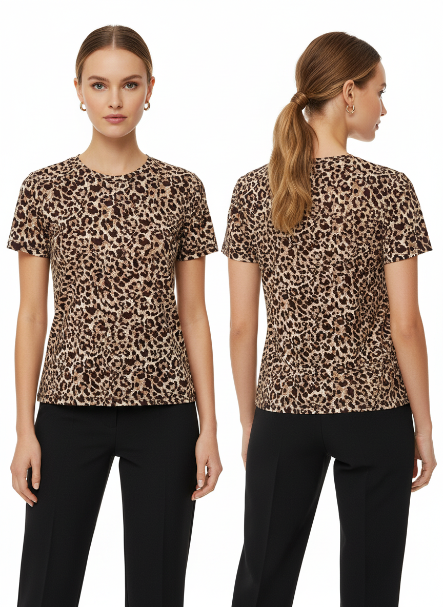 T-shirt met Luipaardprint