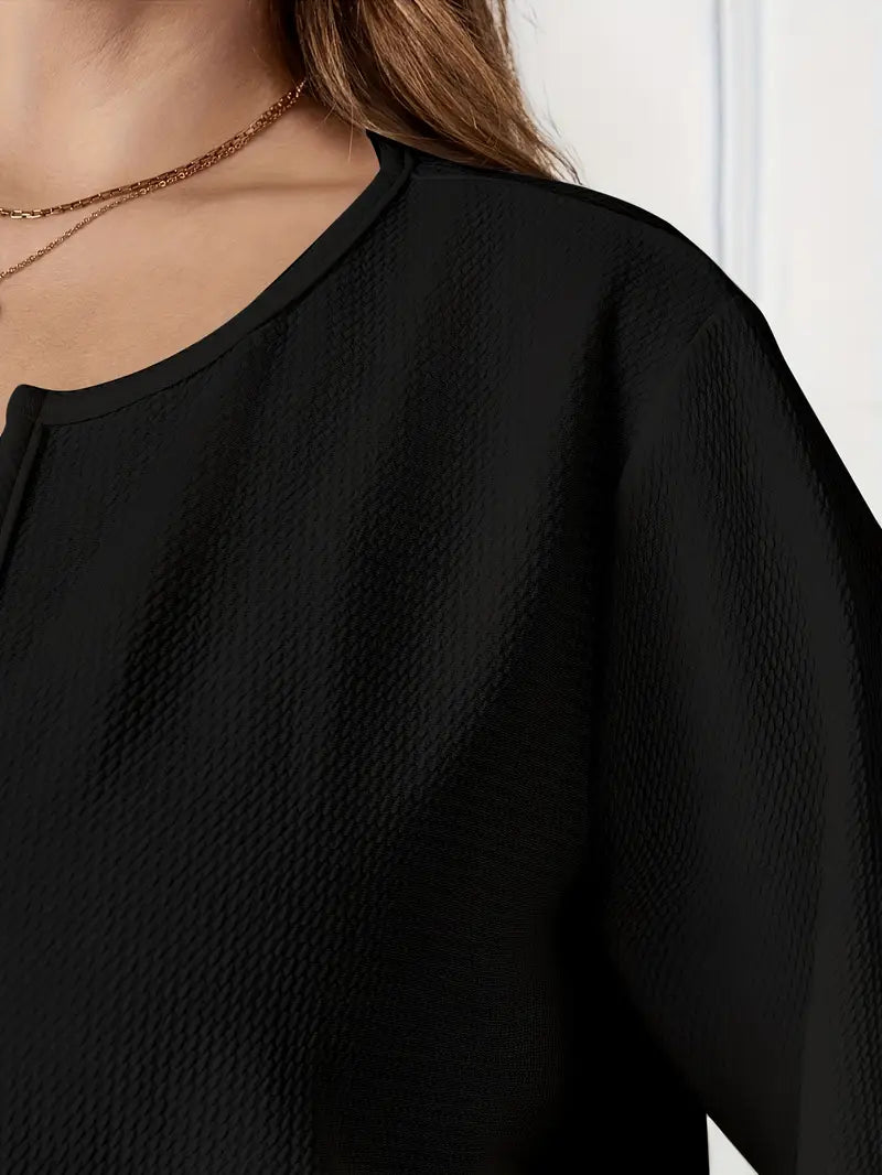 Noya - Elegante Zwarte Dames Cardigan met Kantdetails